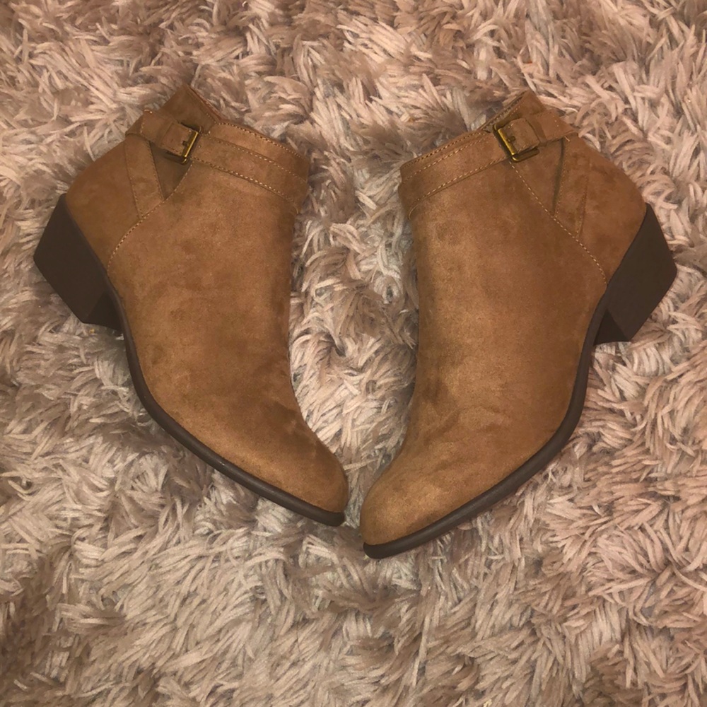 Taupe Suede Booties